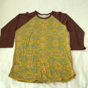 LulaRoe 3/4 length Sleeve Shirt